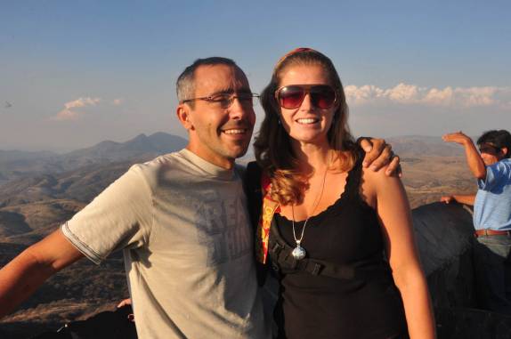 De cara limpa no alto do Cristo Rey, região de Guanajuato, no México